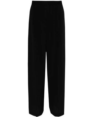 JOSEPH High-Waisted Silk Palazzo Trousers - Black