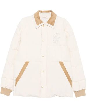 Drole de Monsieur Bestickte Jacke mit Cordbesatz - Natur