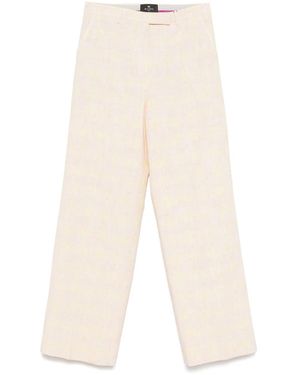 Etro Slub-Texture Trousers - White