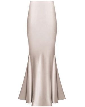 ALEXIA & ANTONIA Bias-cut maxi skirt - Blanco