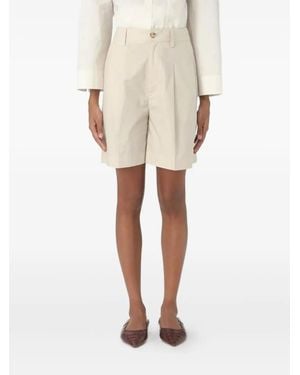 Woolrich Pleated Button Shorts - Natural