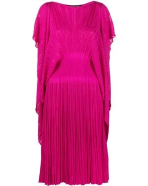 Antonino Valenti Fully Pleated Slit-Sleeve Dress - Pink
