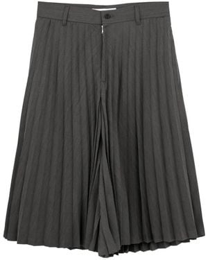 Toga Bermudas Anchas Con Pinzas - Gris