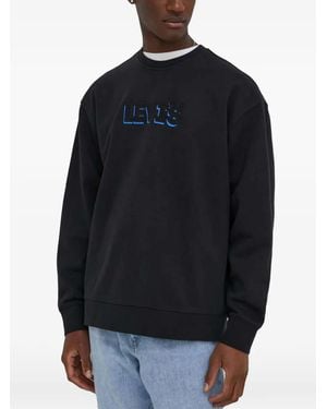 Levi's Logo-Detail Crew Neck Sweatshirt - Blue
