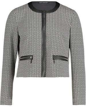 Betty Barclay Geometric-Print Jacket - Gray