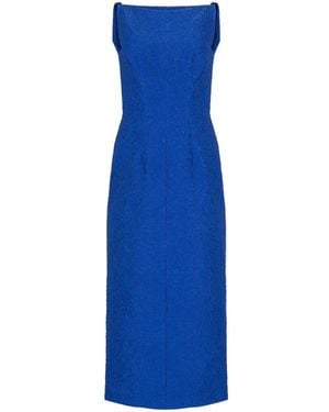 ROKSANDA Mila Midikleid Mit Texturiertem Finish - Blau