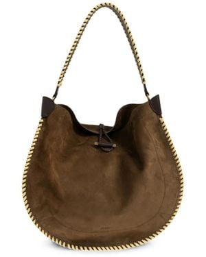 Isabel Marant Oskan Whipstitch Leather Tote Bag - Brown