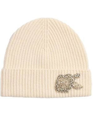 Erdem Embellished-Detail Beanie Hat - Natural