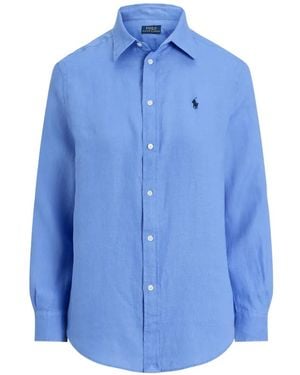 Polo Ralph Lauren Linen Long-Sleeve Shirt - Blue