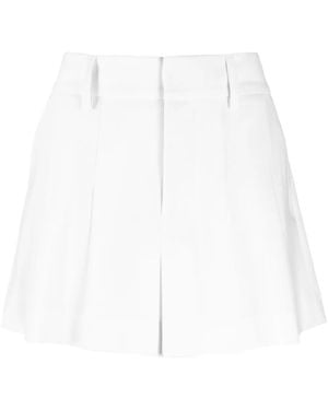 P.A.R.O.S.H. Plisse' Mid-Rise Mini Skirt - White