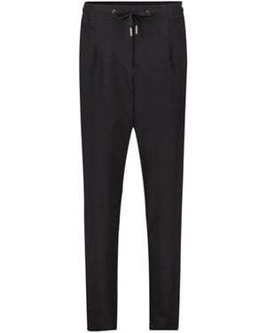 BETTY&CO Drawstring-Waistband Tapered Trousers - Black