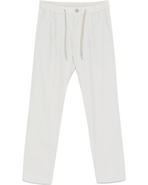 Herno Stretchy Blend Fabric Trousers - White