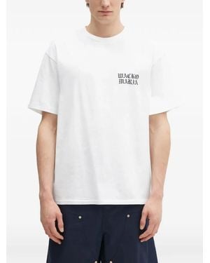 Wacko Maria Logo-Print Short-Sleeve T-Shirt - White