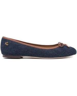 Ralph Lauren "Jayna" Flat Ballet Shoes - Blue