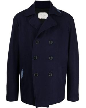 Greg Lauren デニムパッチ ダブルジャケット - ブルー