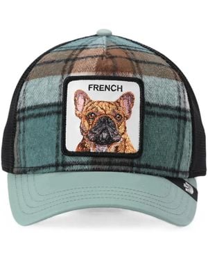 Goorin Bros Check-Pattern Logo-Patch Cap - Green