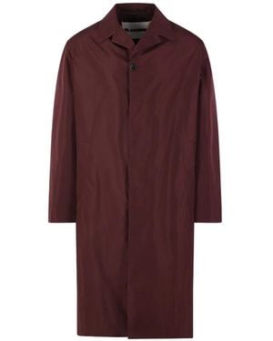 Jil Sander Button Coat - Red
