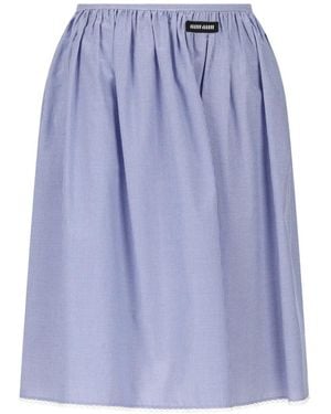 Miu Miu Cotton Midi Skirt - Blue