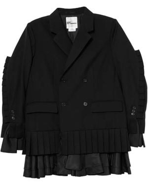 Noir Kei Ninomiya Pleated Blazer - Black