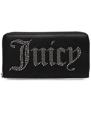 Juicy Couture Kimberly Rhinestone-Embellished Logo Wallet - Black