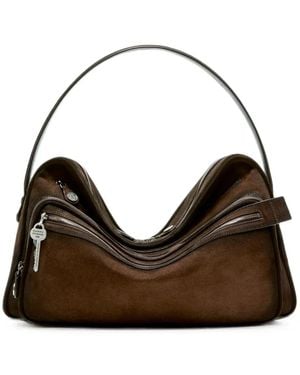 Acne Studios Camero Camera Suede Shoulder Bag - Black