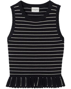 Claudie Pierlot Striped Knit Top - Black