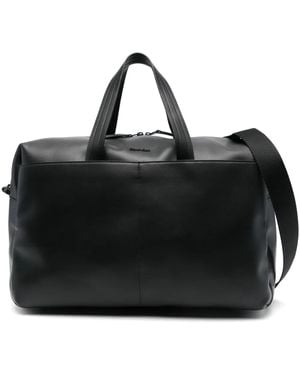 Calvin Klein Faux Leather Weekender Holdall Bag - Black