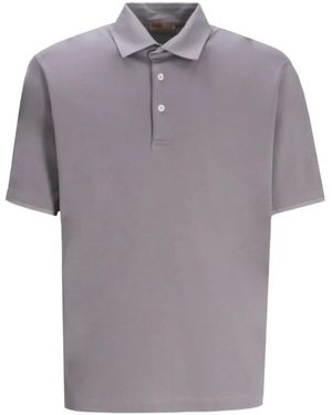 Herno Short-Sleeve Cotton Polo Shirt - Grey