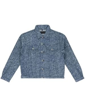 Who Decides War Woven Trucker Jacket - Blue