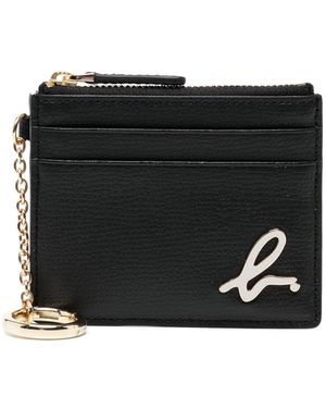 agnès b. Leather Card Case - Black