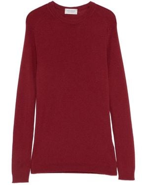 John Smedley Jersey de canalé - Rojo