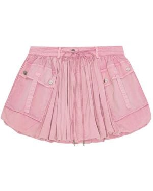 Ganni Drawstring-Waist Skirt - Pink