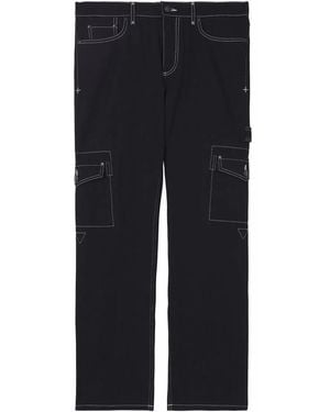 Burberry Contrast-Stitch Straight-Leg Jeans - Blue