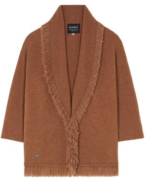Alanui Cardigan Con Frange - Marrone