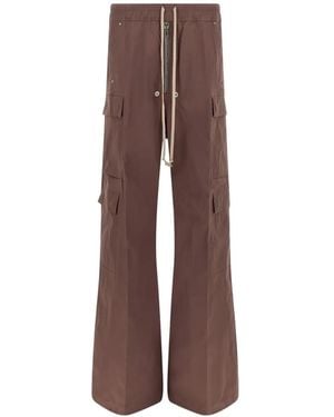 Rick Owens Cargobelas Drawstring Cargo Trousers - Brown