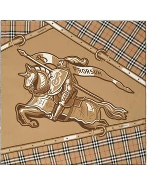 Burberry Knight Graphic Silk Scarf - Natural