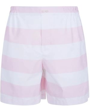 Jacquemus Striped Jacquard-Pattern Shorts - Purple