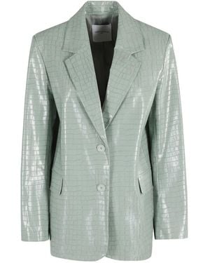 Isabelle Blanche Single-Breasted Blazer - Green