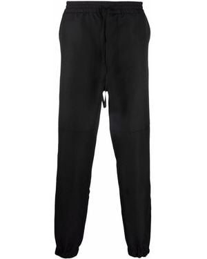 McQueen Straight-Leg Wool-Blend Track Trousers - Black