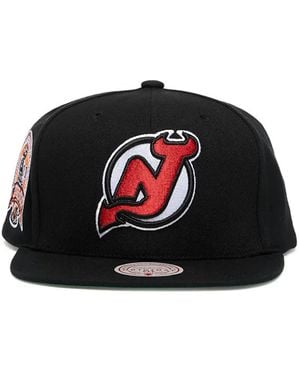 Mitchell & Ness Nhl Devils Logo-Embroidered Cap - Black