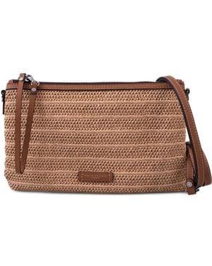 Gianni Chiarini Marcella Raffia Clutch Bag - Brown
