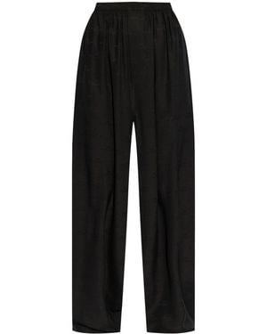 Balenciaga Logo-Print Trousers - Black