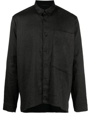 Transit Patch-Pocket Button-Up Shirt - Black
