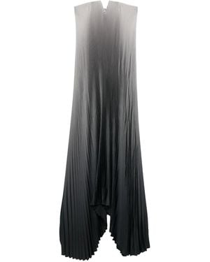 L'idée Tie Pleated Ombré Gown - Grey