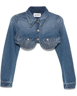 Jean Paul Gaultier Conical Cropped Jacket - Blue