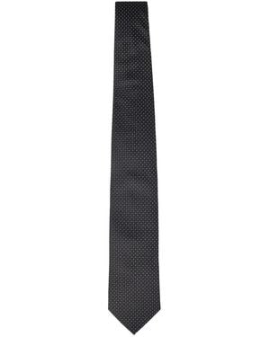 Franzese Collection Berlusconi Jacquard Silk Tie - White