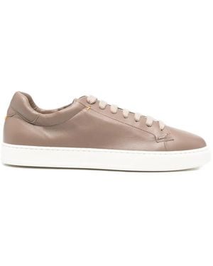 Doucal's Baskets Taupe En Cuir - Brown