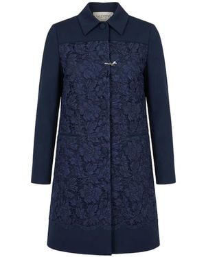 Valentino Garavani Buttoned Coat - Blue