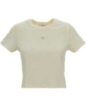 Maison Kitsuné Logo Cotton T-Shirt - White