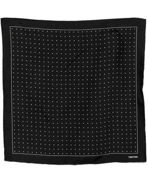 Tom Ford Polka-Dot Pocket Square - Black